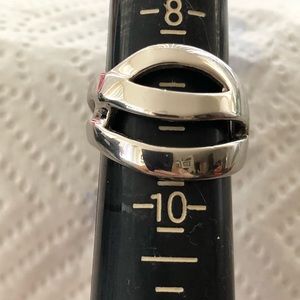 Bold stainless steel statement ring size 9